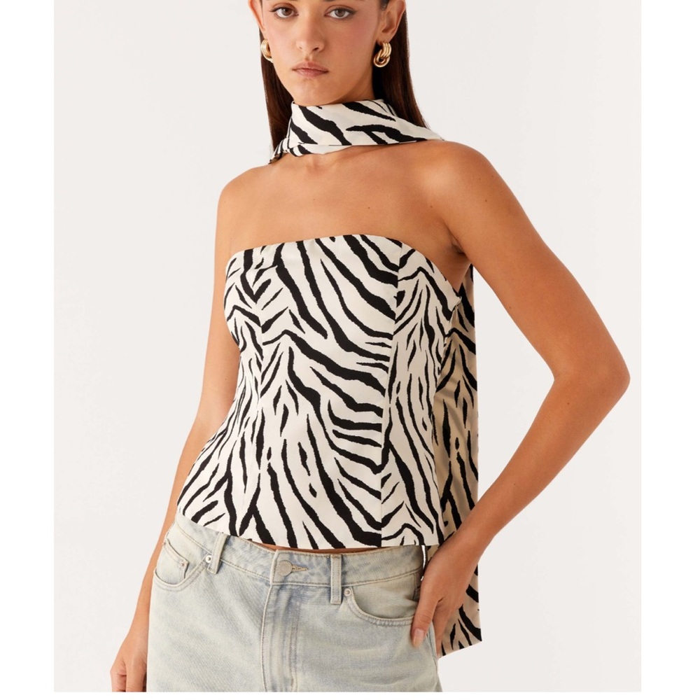 Peppermayo Exclusive - Anais Scraf Top - Zebra
